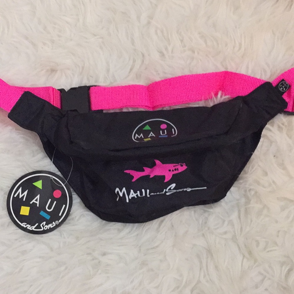 Throwback Maui and Sons hot pink fanny pack NWT